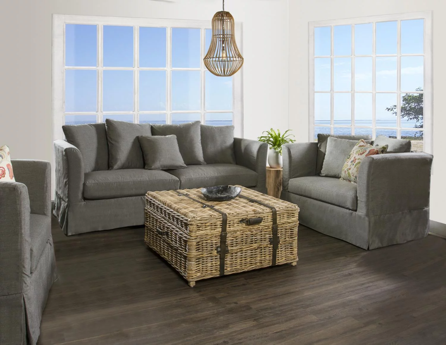 Padmas Plantation  Sunset Beach Chair & A Half - Canvas Flax - 34 x 50 x 34 in.