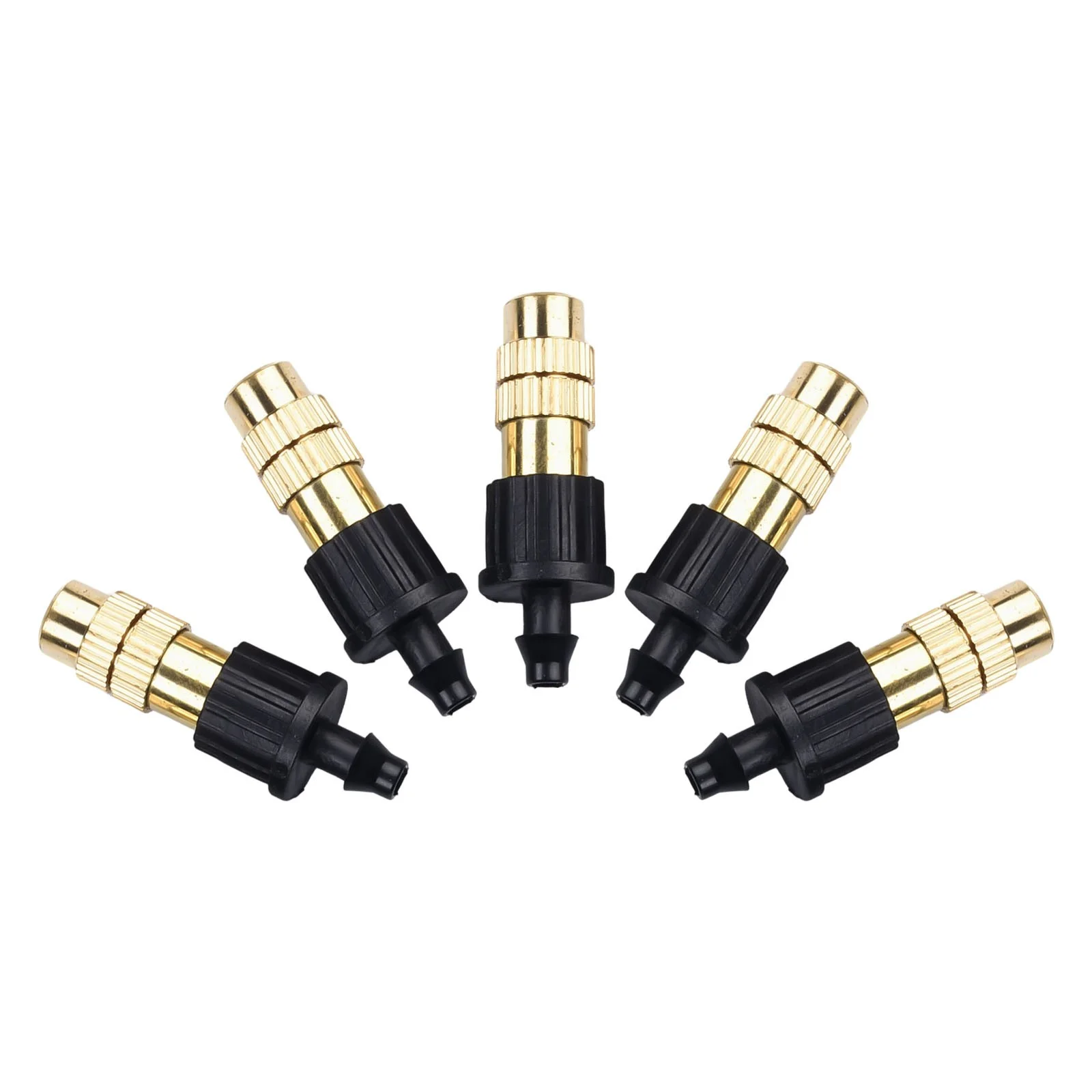 5 Pcs Brass Fog Mist Nozzle Misting Fogging Cooling Spray Sprinkler Head Lawn