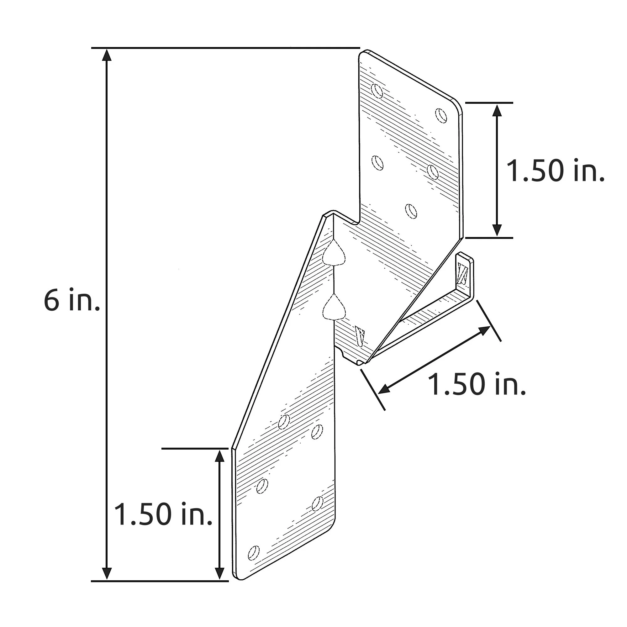 18-Gauge Galvanized Steel Hurricane Ties (Pack of 75) Made in America