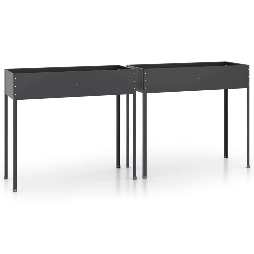 Irfora Garden Seeders 2 pcs Anthracite Galvanized Steel