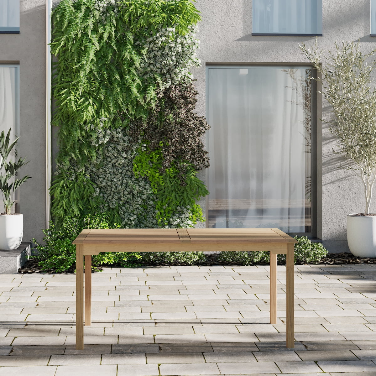 Amazonia Villa Views 7-Piece Teak Wood 100% FSC Patio Dining Set