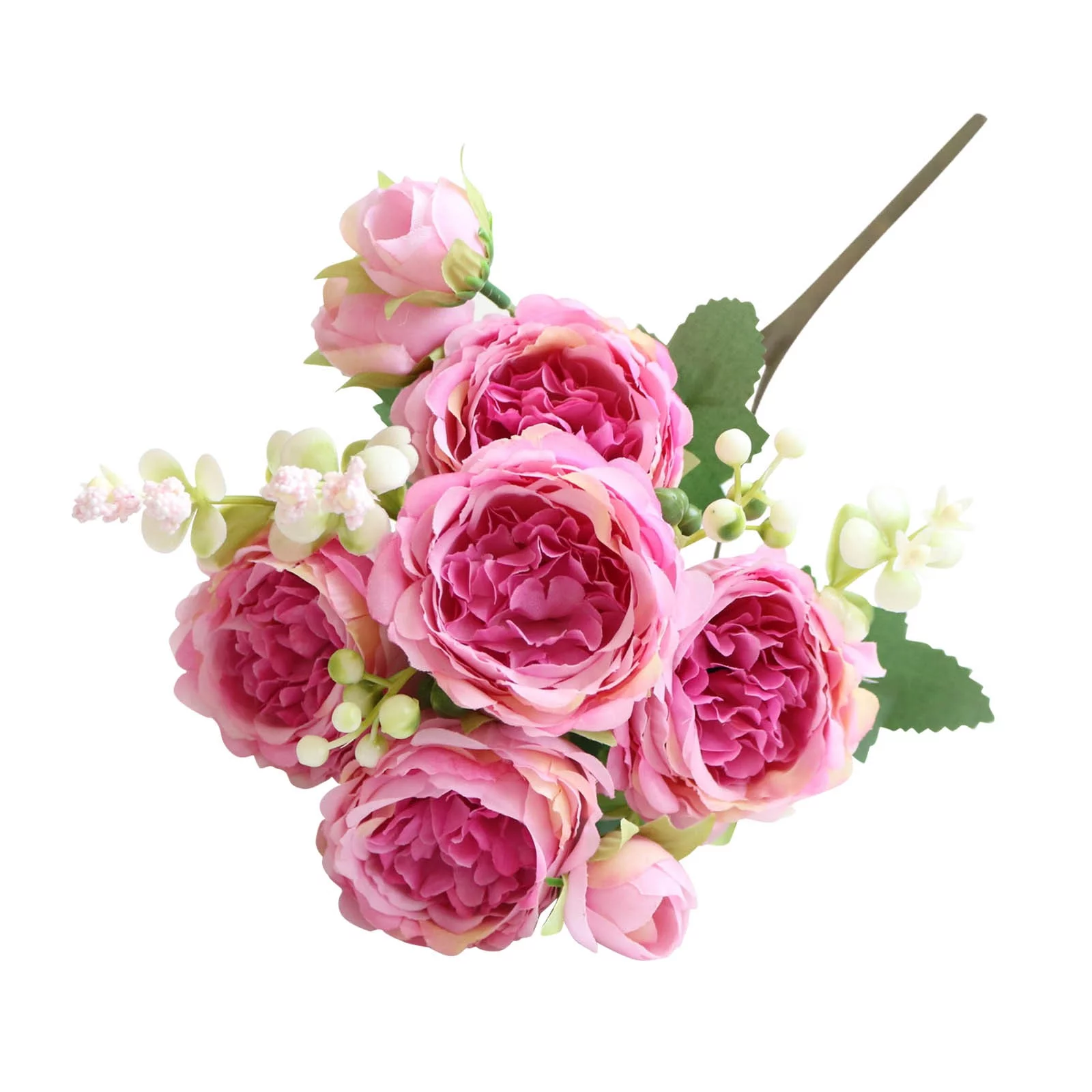 Scceatti Artificial Flowers for Outdoors Fake Peony Silk Flowers Artificial Peony Flowers Rose Home Party Wedding Decorative Fake Roses Bouquet for Home Wedding Kitchen Garden Table Indoor Outdoor