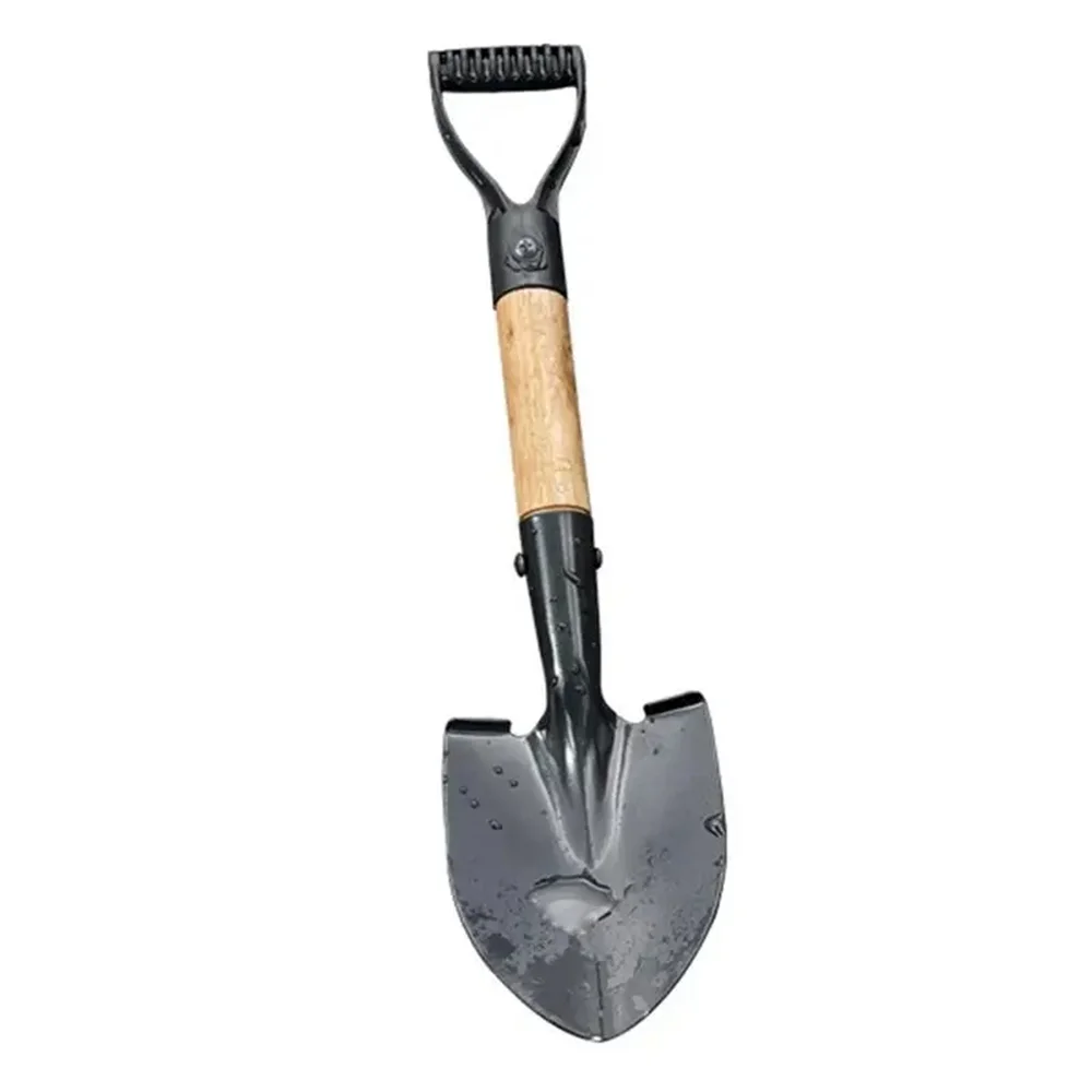 Masslatie Shovel With Wooden Handle Mini Beach Snow Shove for Kids,Garden,Outdoor,Small Size,14 inches