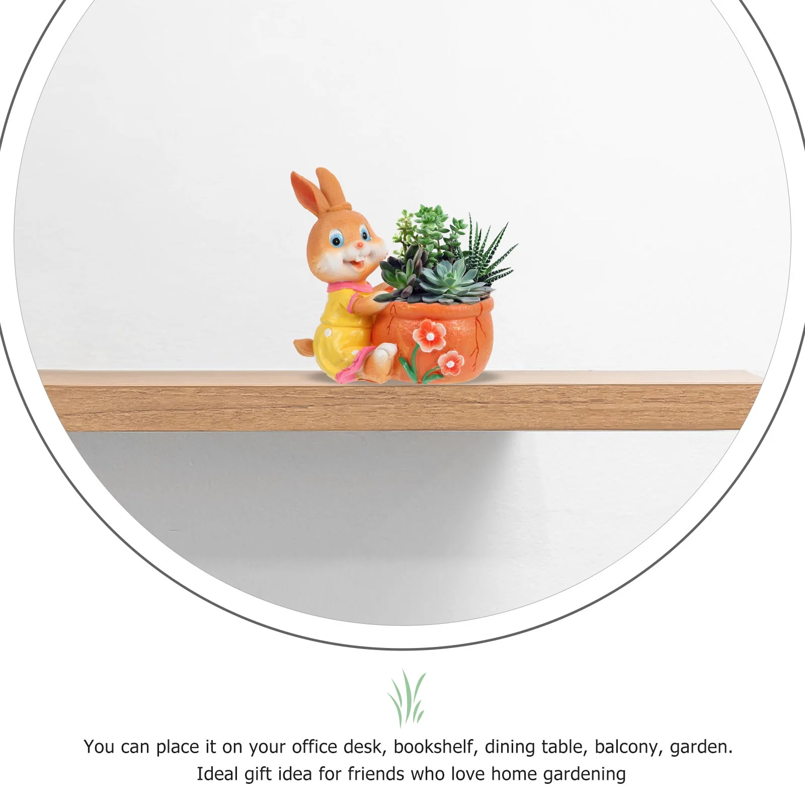 Guichaokj Succulent Pot Indoor Outdoor Flower Planter Rabbit Flower Pot Bunny Plant Pot