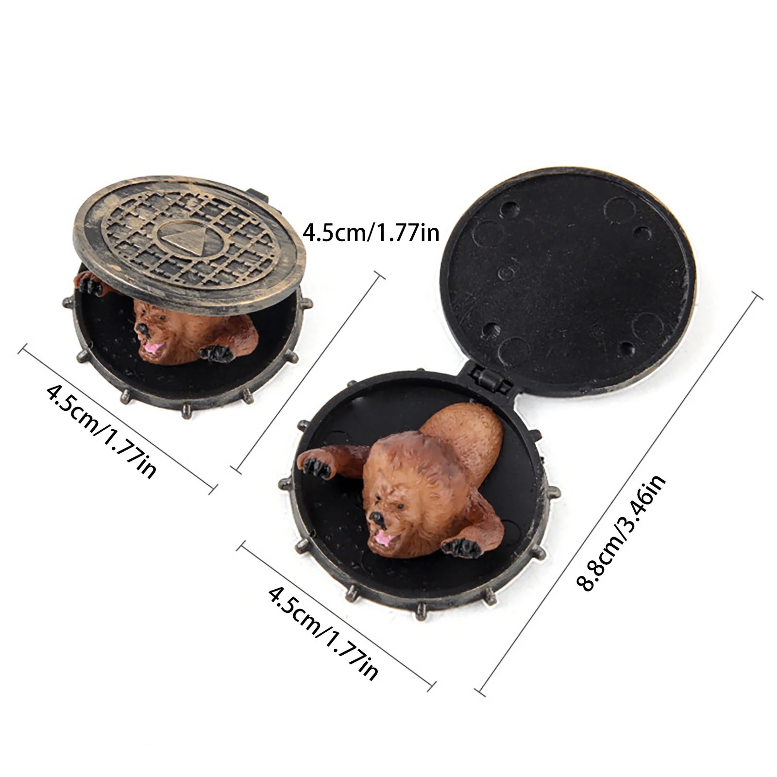 YHAIOGS Novelty Simulated Dinosaur Animals Climbing Manhole Cover Model Figure Realistic Kids Interactive TOy 8PCS