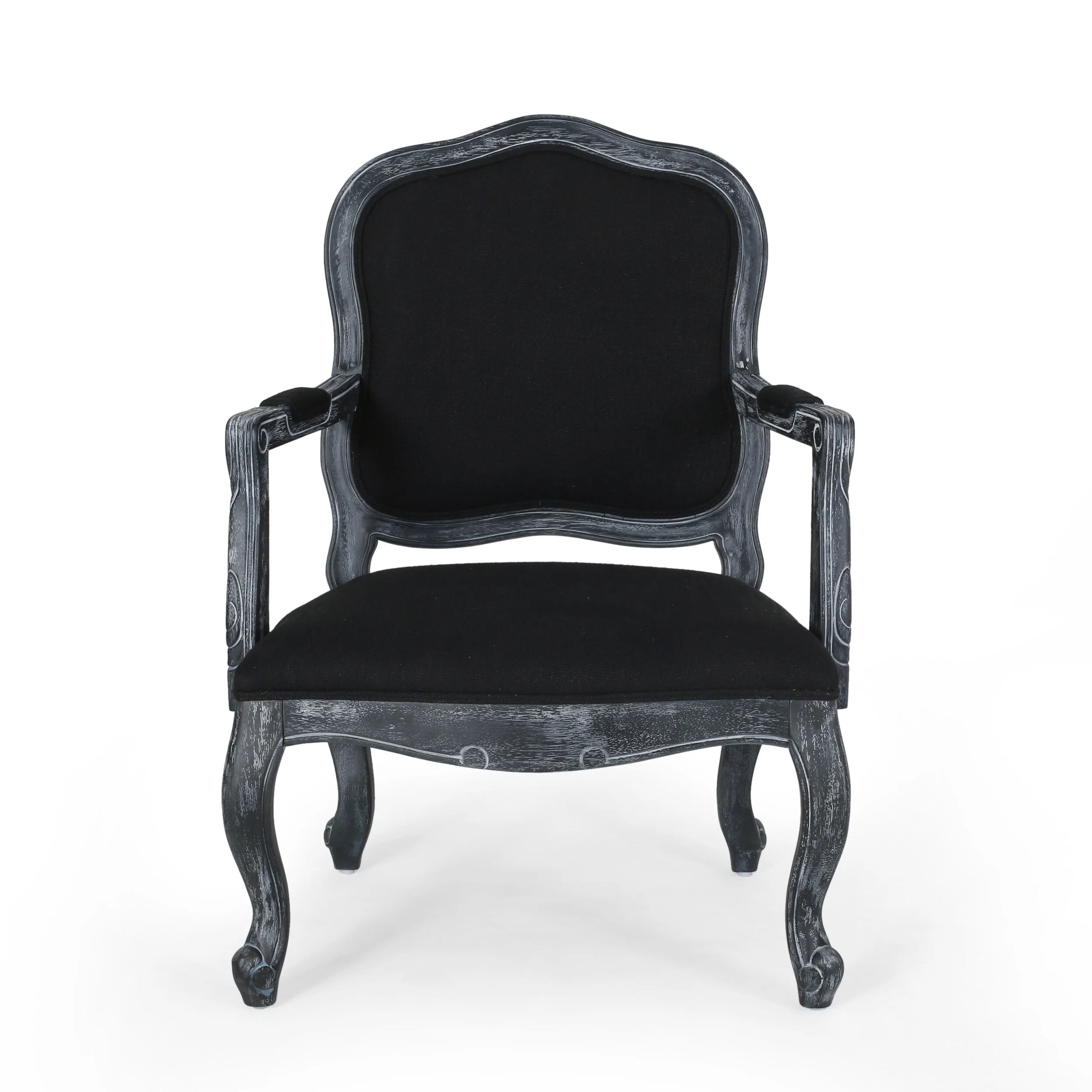 Christopher Knight Home Andrea  Fabric and Rubberwood Dining Set by  Gray/ Black