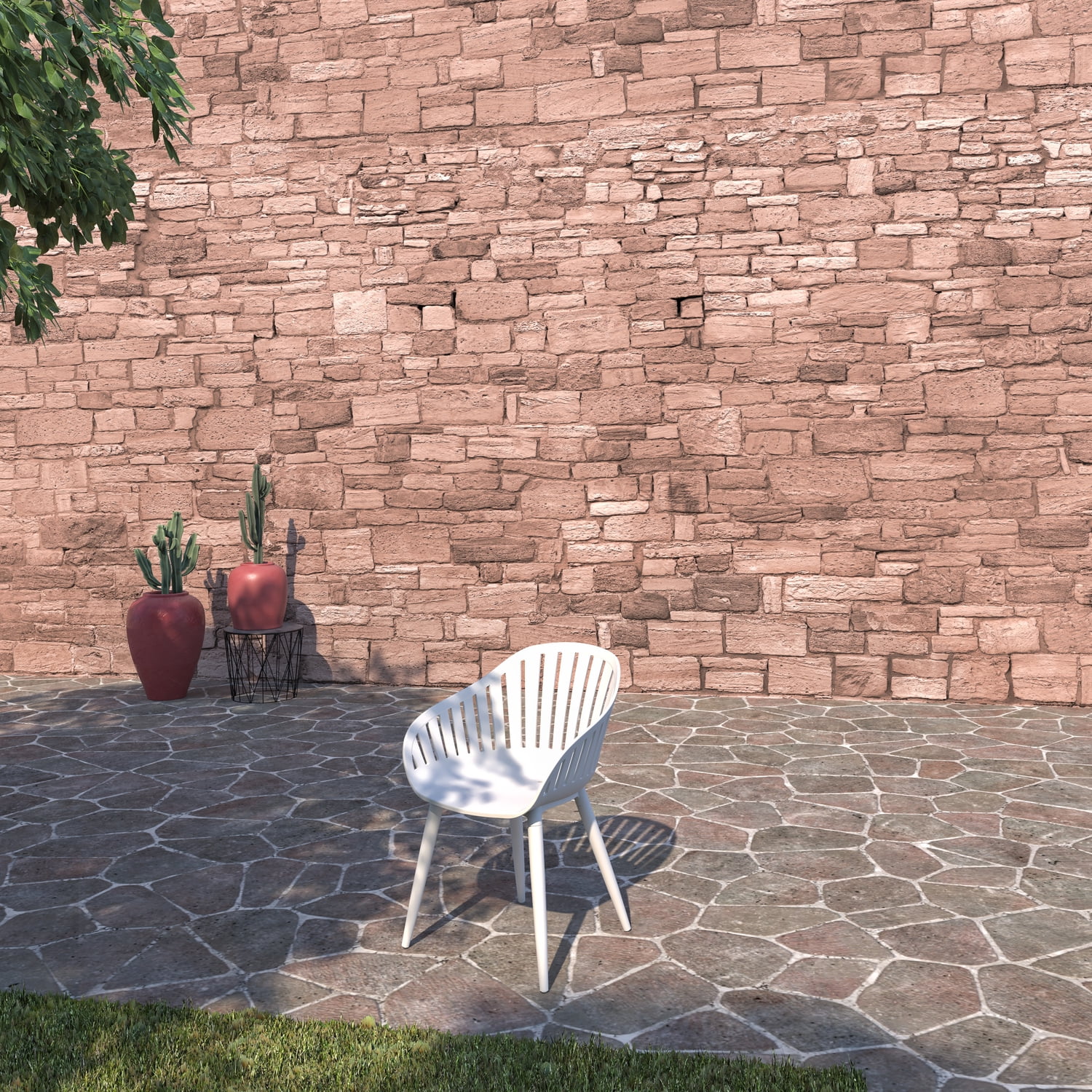 Amazonia 9 Piece Rectangular Patio Dining Set W/White Aluminium Chairs