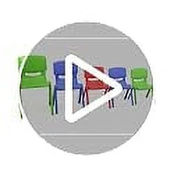 EMMA + OLIVER 4 Pack Green Plastic Stackable School Chair with 10.5