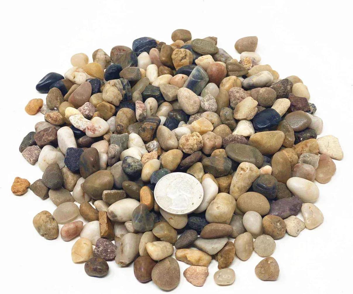 3 Pounds Small River Rocks, Pebbles, Outdoor Decorative Stones, Natural Gravel, for Aquariums, Landscaping, Vase Fillers, Succulent, Tillandsia, Cactus Pot, Terrarium Plants