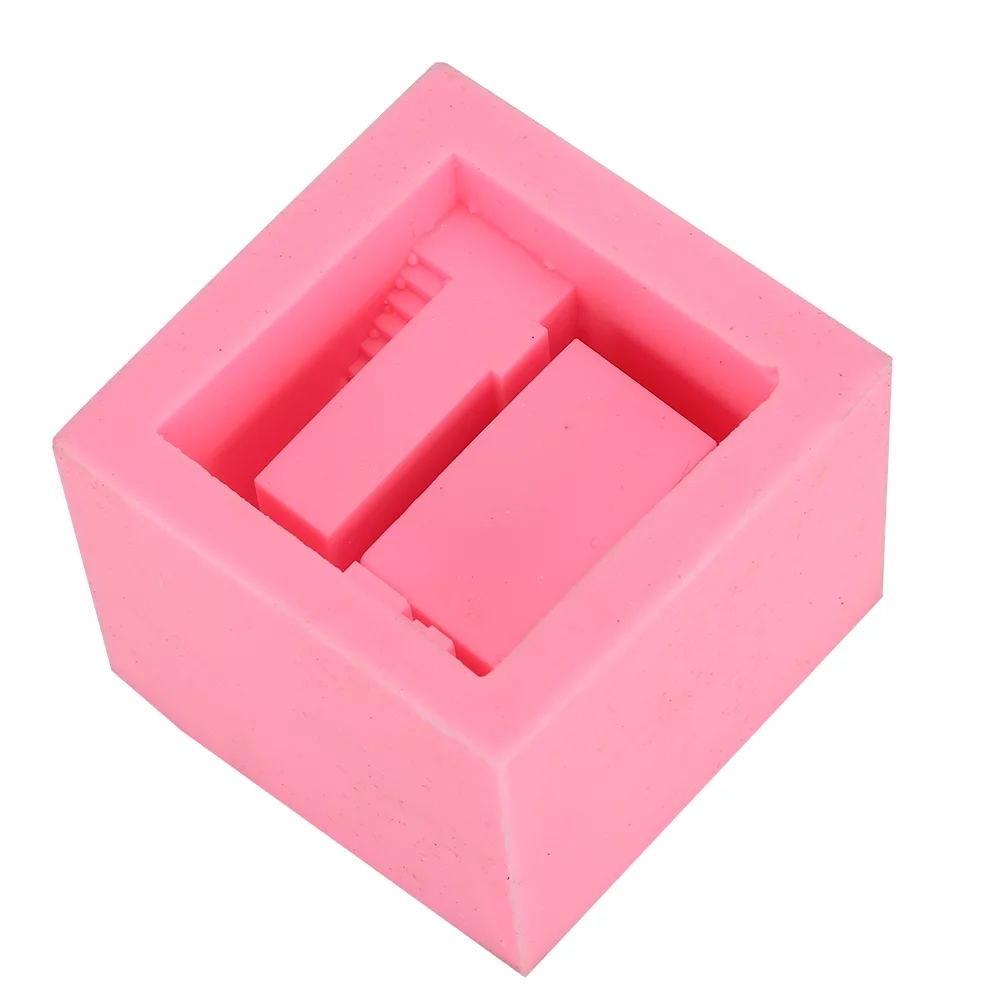 Qukaim Cake Mold House Shape Silicone Mold for Flower Pot Cake Soap, DIY Concrete Molds Accessories