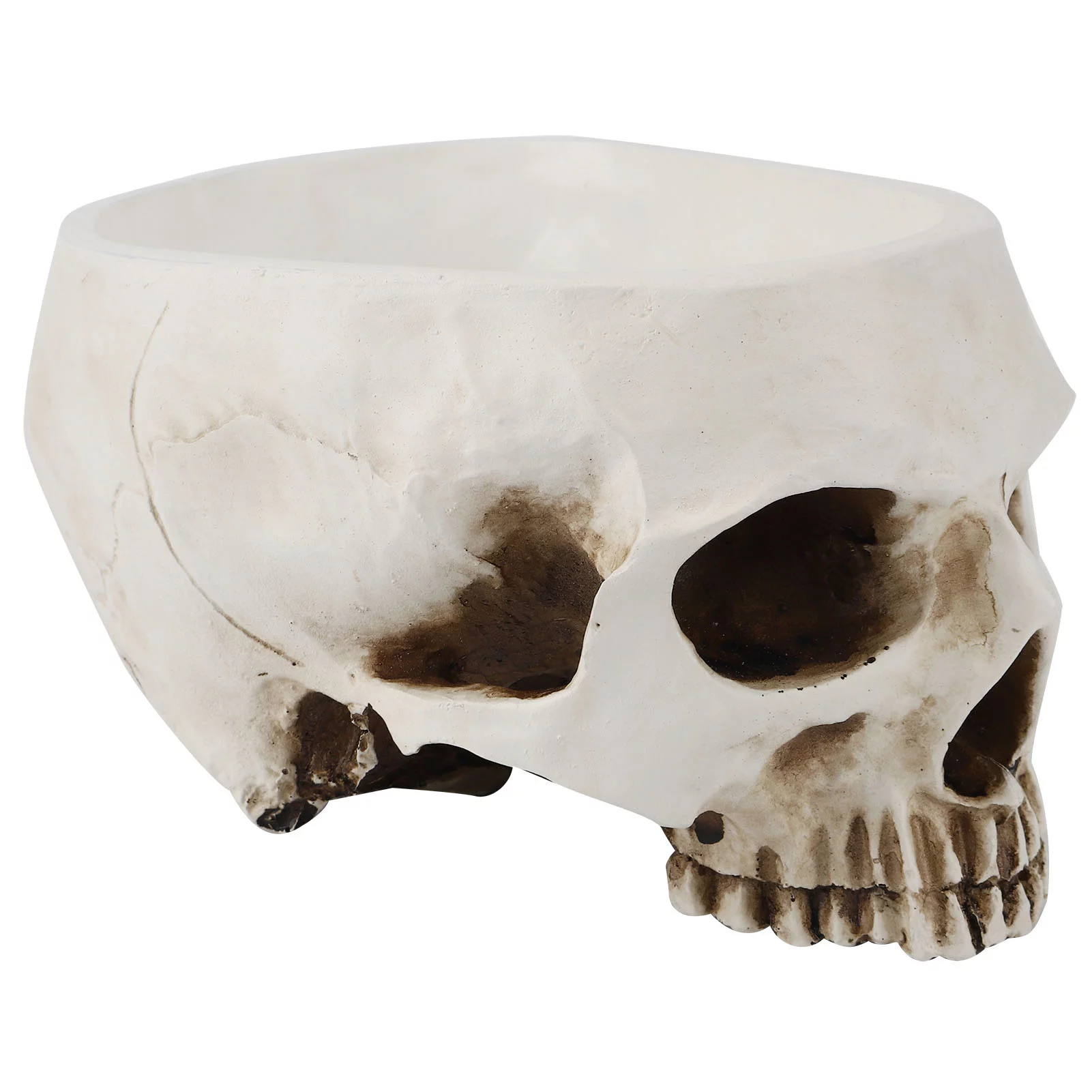 VIFERR Flower Pot Resin Skull-Shaped Flower Pot Succulent Planter Container Ornament Halloween Scene Decoration