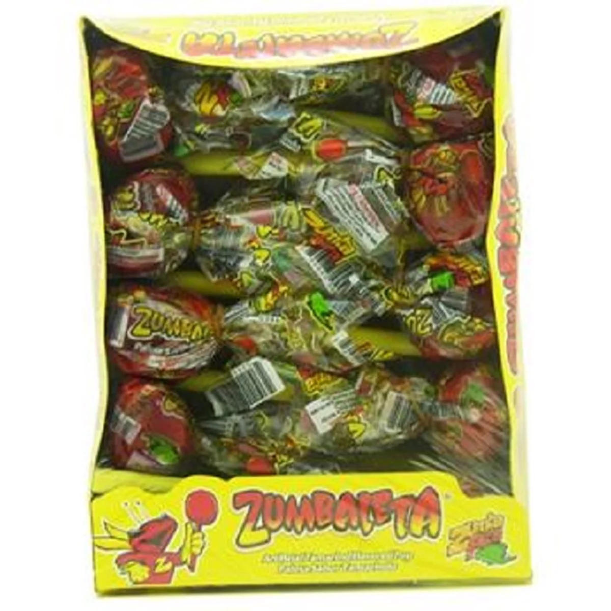 Zumbaleta, Tamarind Pop Tray, Count 10 (1.06 oz ) - Sugar Candy / Grab Varieties & Flavors