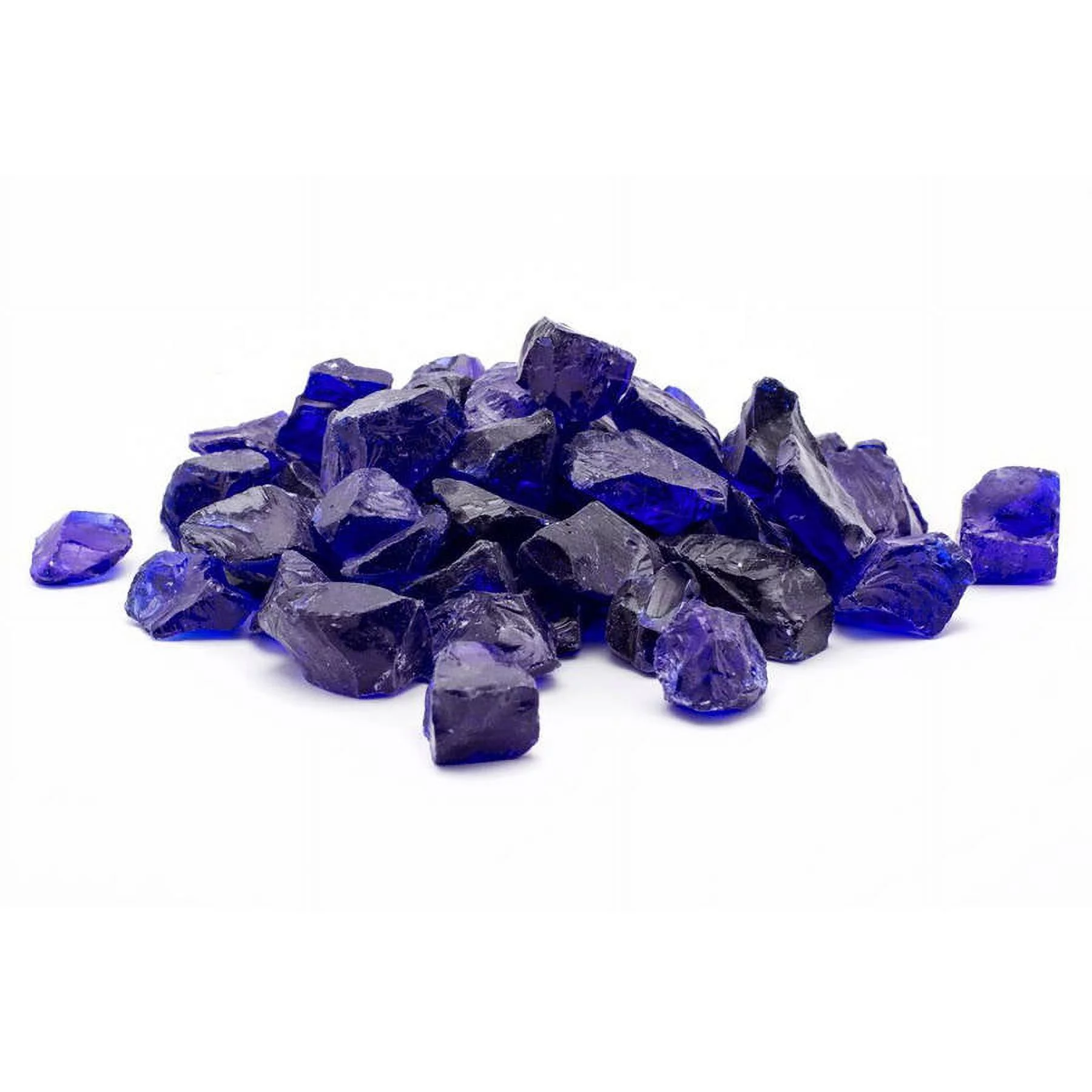 Dragon Glass 10 lb Cobalt Blue Landscape & Fire Pit Glass, 1/2