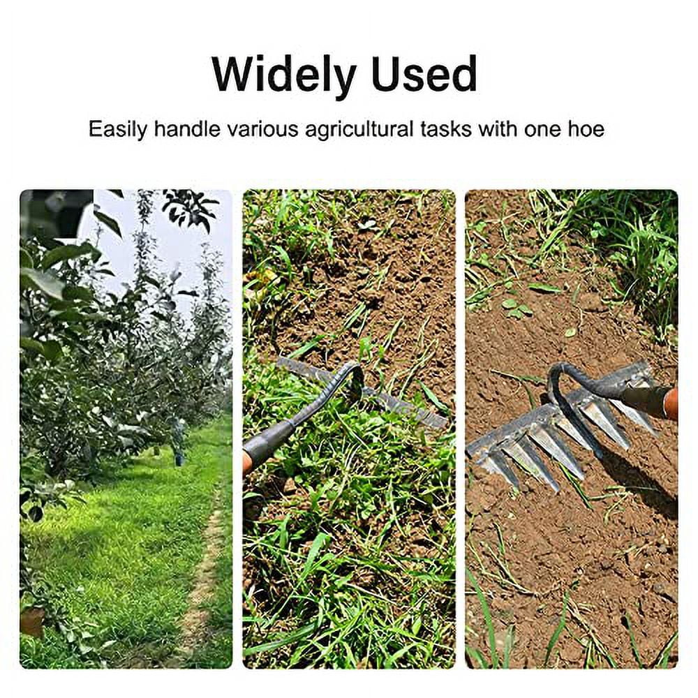 Iron Rake for Gardening and Weeding, Ironrake The Heavy Duty Iron Weeding Rake, Rake for Dethatching Lawn, Garden Weeding Tools for Backyard Lawn Loosening