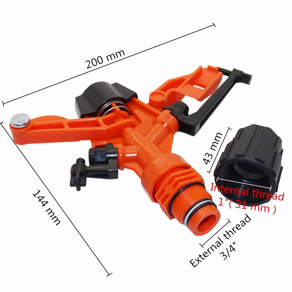 5 Pcs 1'' Female thread plastic Rotary double nozzle Water Saving Irrigation pressure nozzle misting system pump eductor