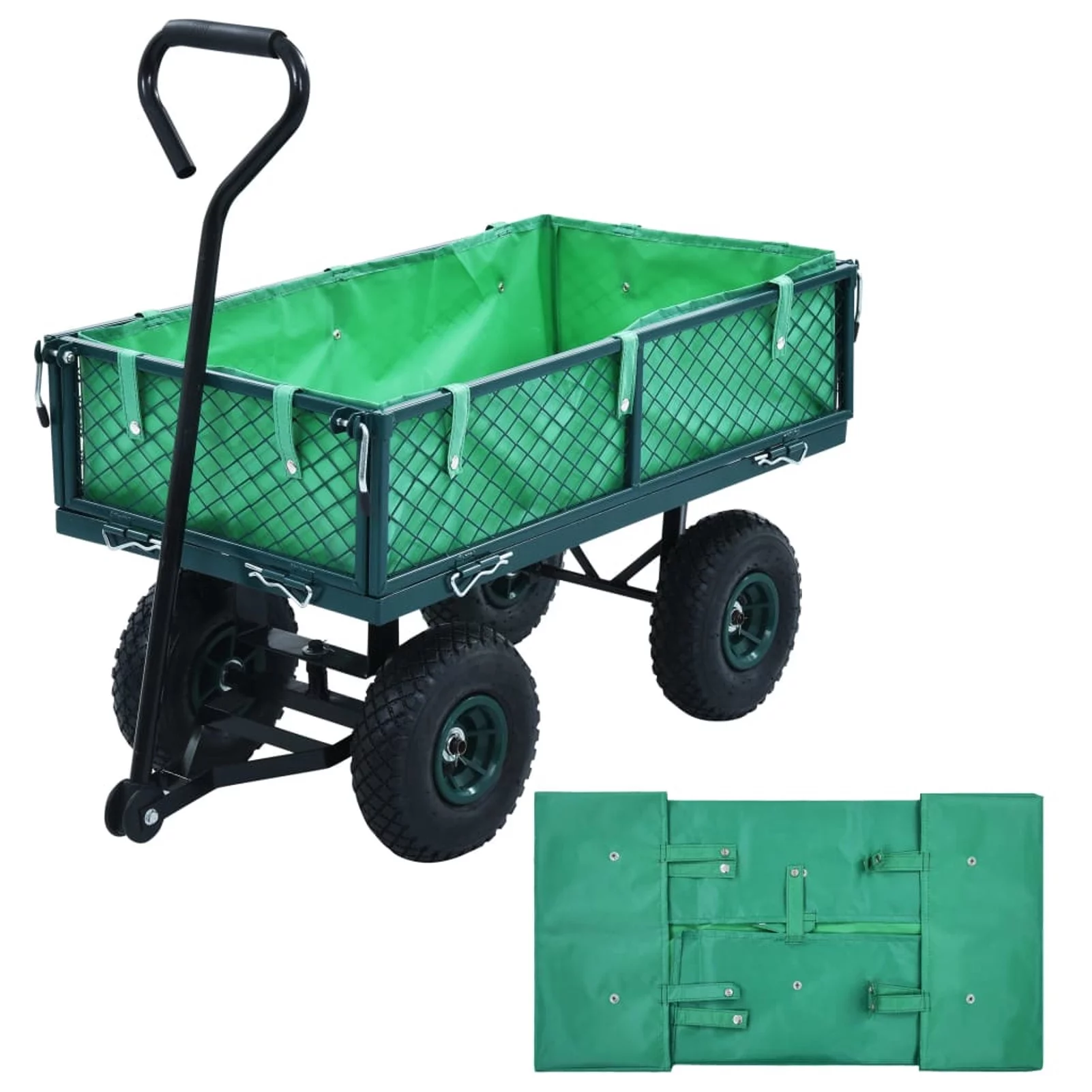 Anself Garden Cart Liner Green Fabric