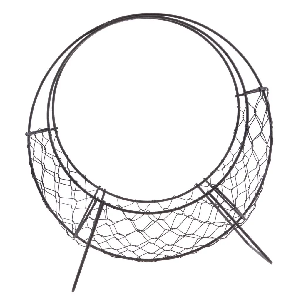 Wire Wreath Iron Planter Flower Pots Succulent 4Plant Holder Basket - D D