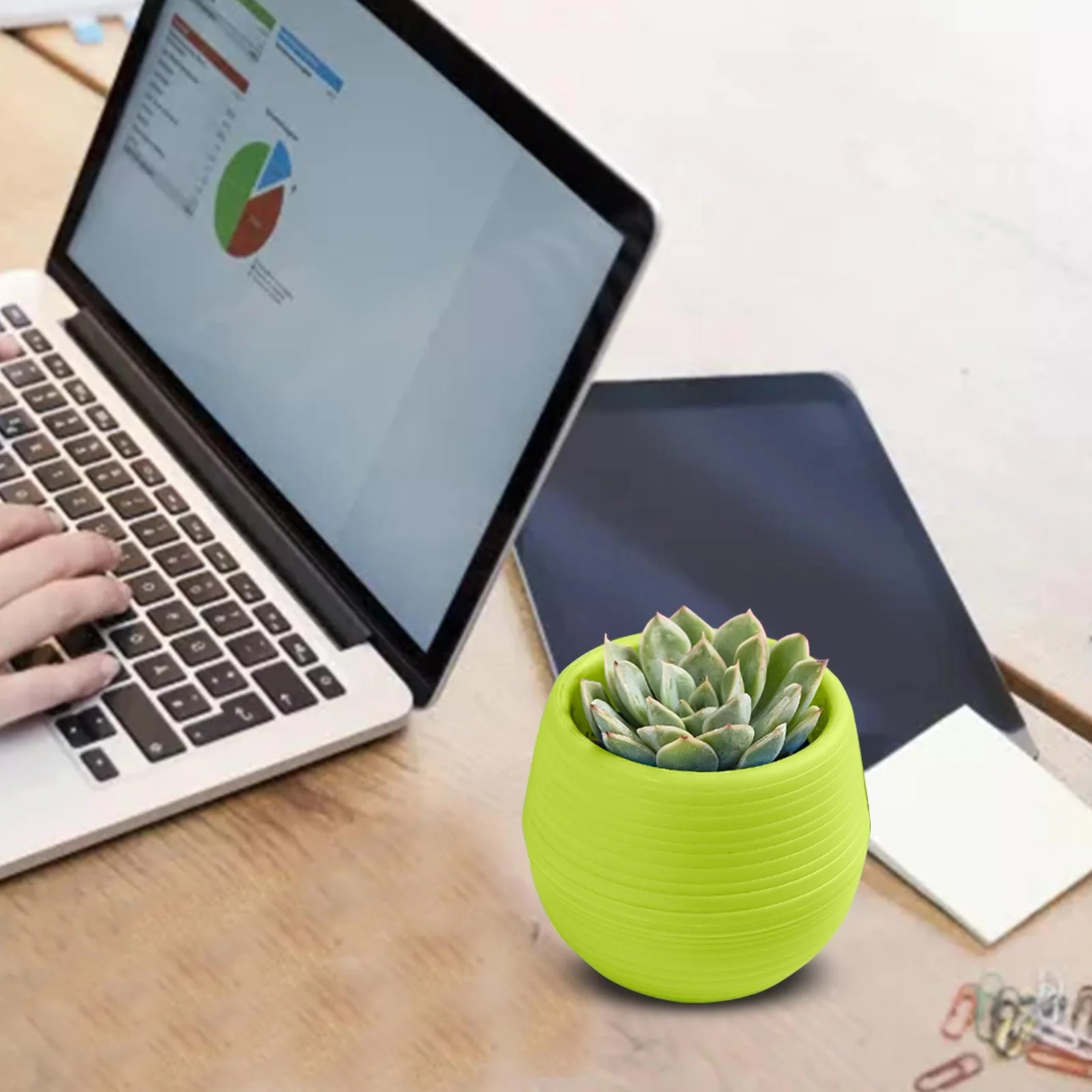 ZiSUGP Succulent Flower Pot Mini Stone Pot Rainbow Pot Pp Resin Lazy Pot Self Absorbent Pot Garden Tools