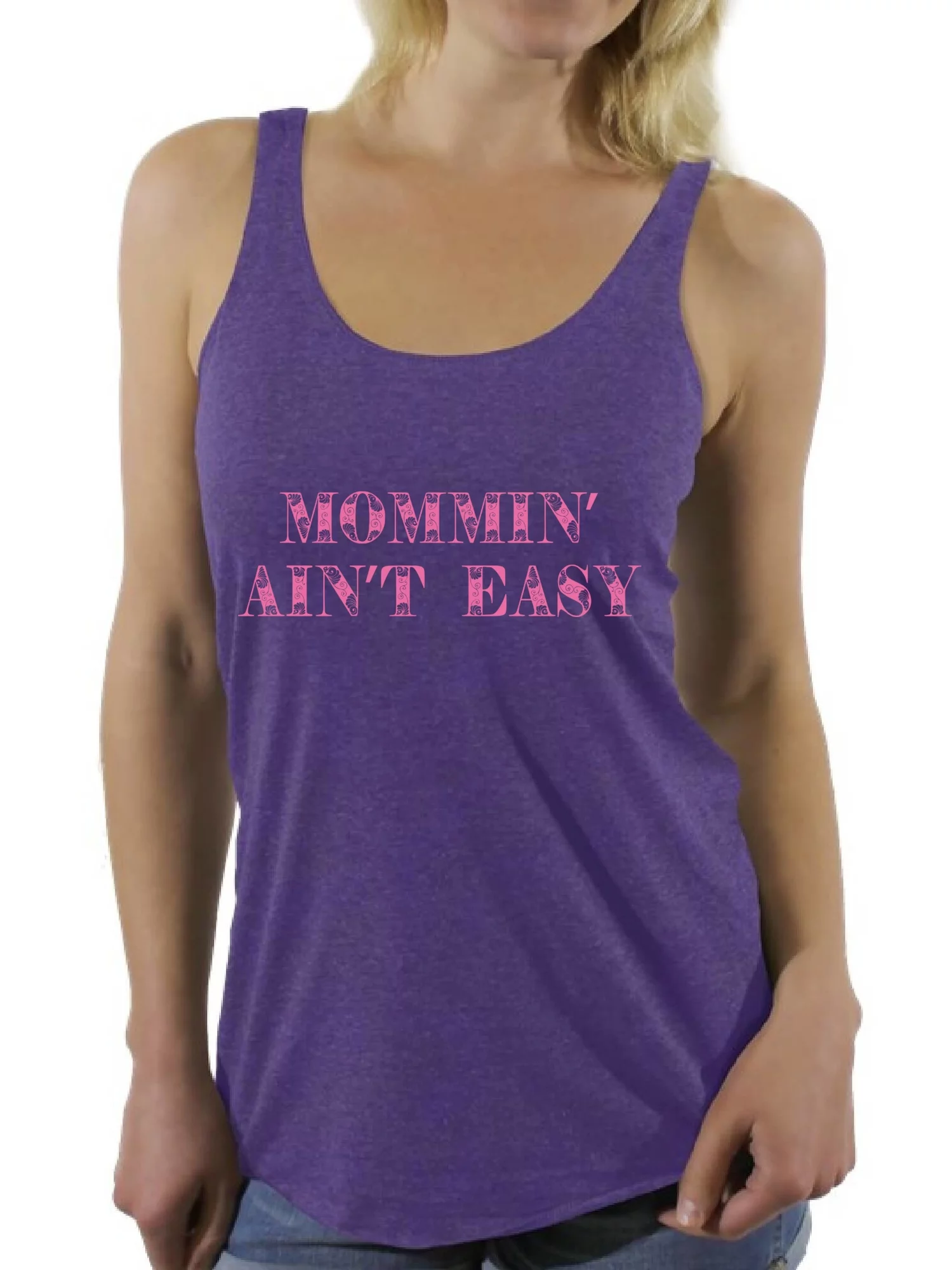 Awkward Styles Women's Momming Ain't Easy Graphic Racerback Tank Tops Mothering Mother's Day