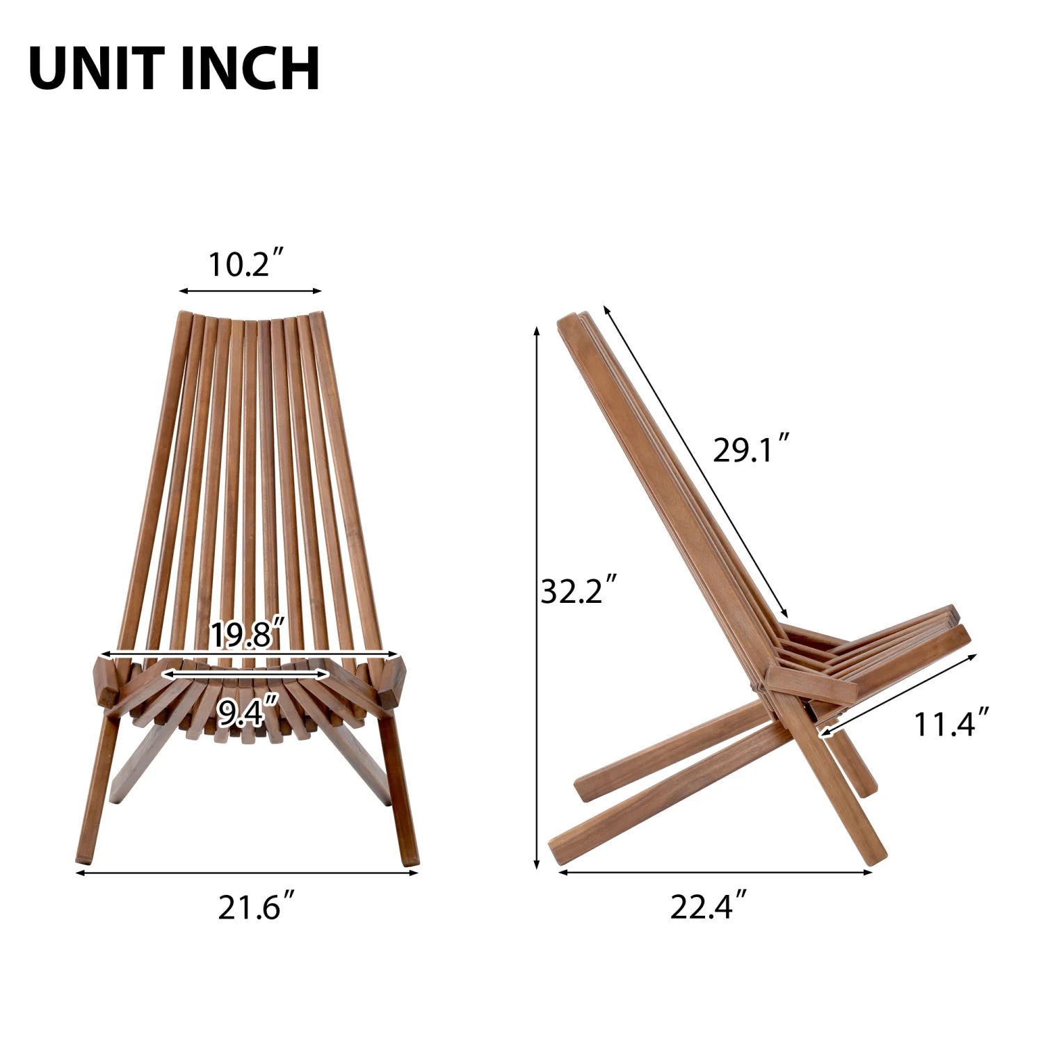 YLtoohoom Folding wood chair