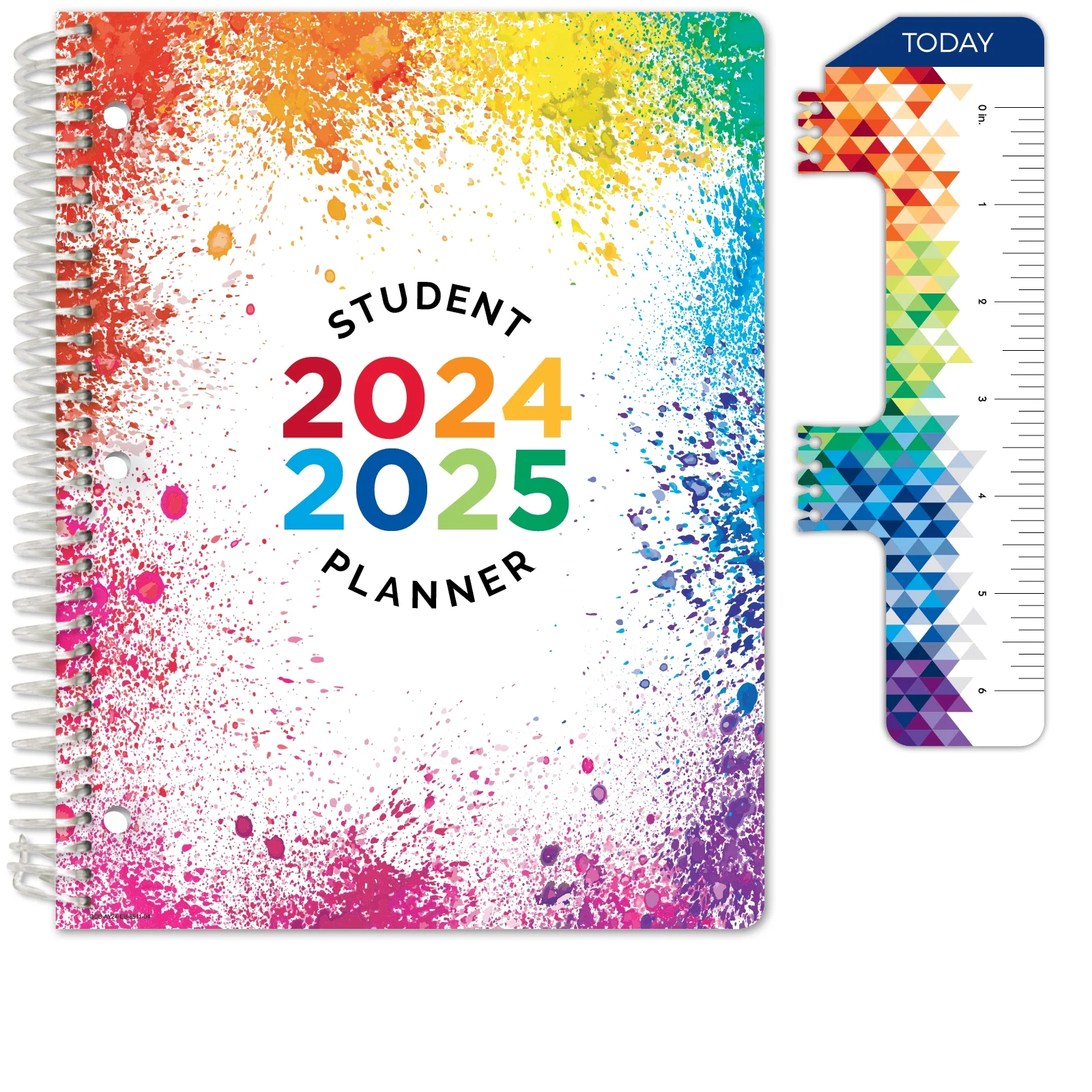 Global Datebooks Dated Elementary Student Planner for Academic Year 2024-2025 Includes Ruler/Bookmark and Planning Stickers (August 2024 through June 2025, Block Style - 8.5