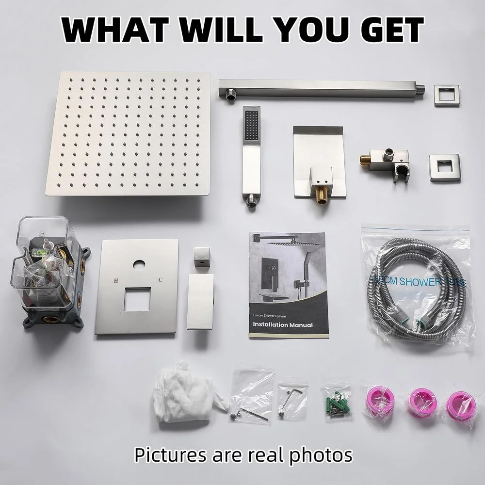 Flroha Shower Head and Handle Set | Shower Valve Kit Shower Set | Shower Fixtures, Faucet Shower Anti-Leak, Handheld Shower Combo, Shower Hardware Set with Extension Arm & Hose