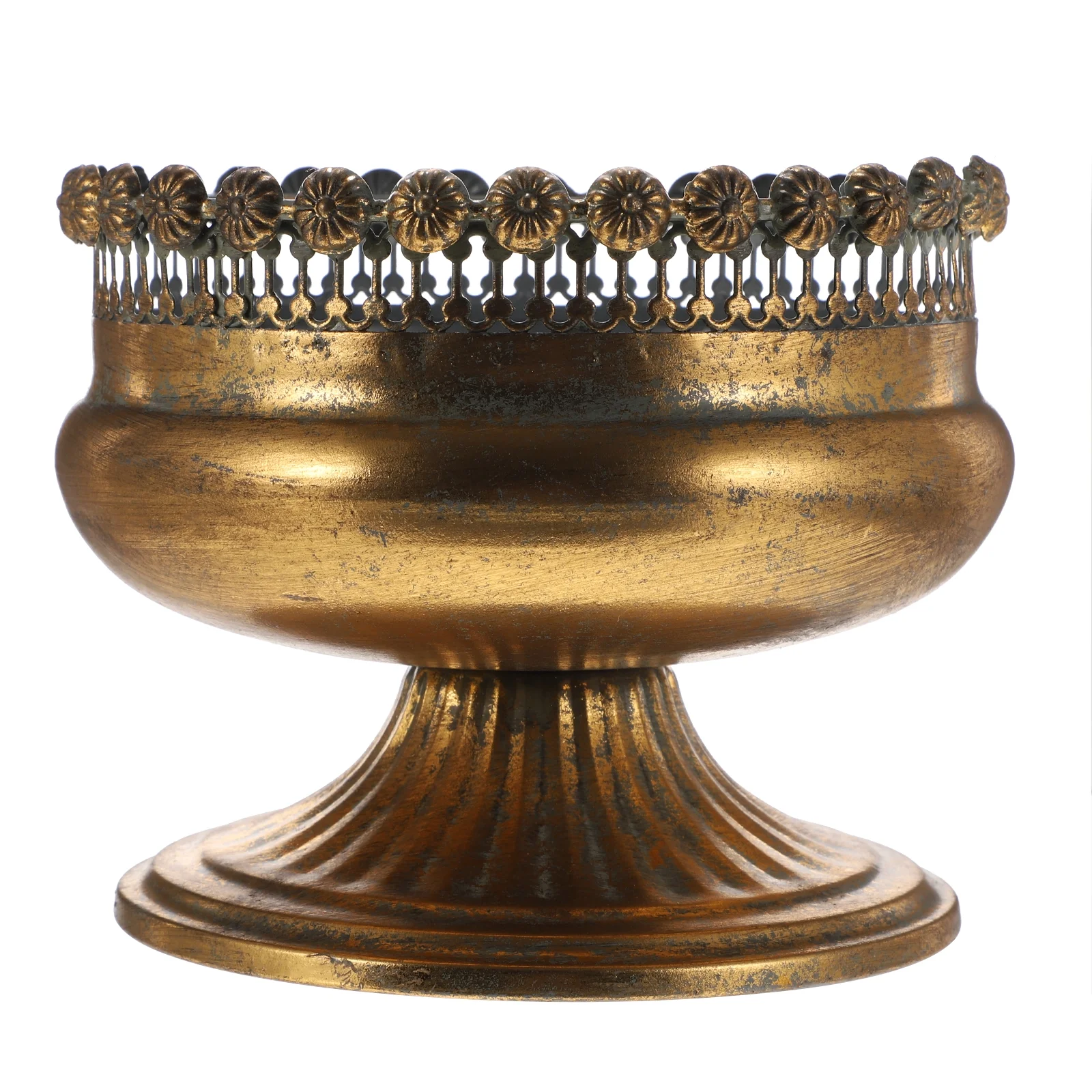 Guichaokj 1pc Unique Trophy Shaped Planting Pot Decorative Flower Pot Home Decor (Golden)