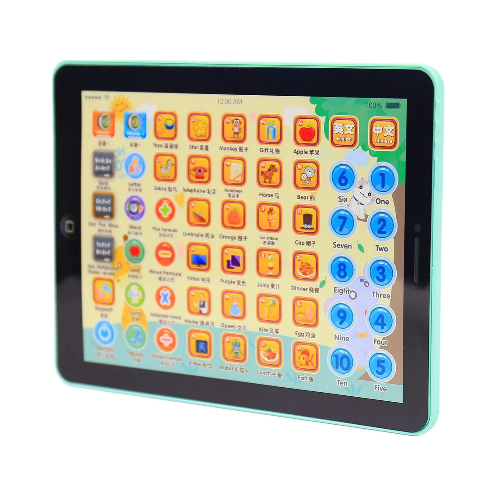 WalGRHFR Outdoor Water Toys for Kids Ages 2-4 Early Education Point- Tab-Let ing Machine Children Imitating tou-Ch Screen Audio Wall Chart Tutor Literacy Toys