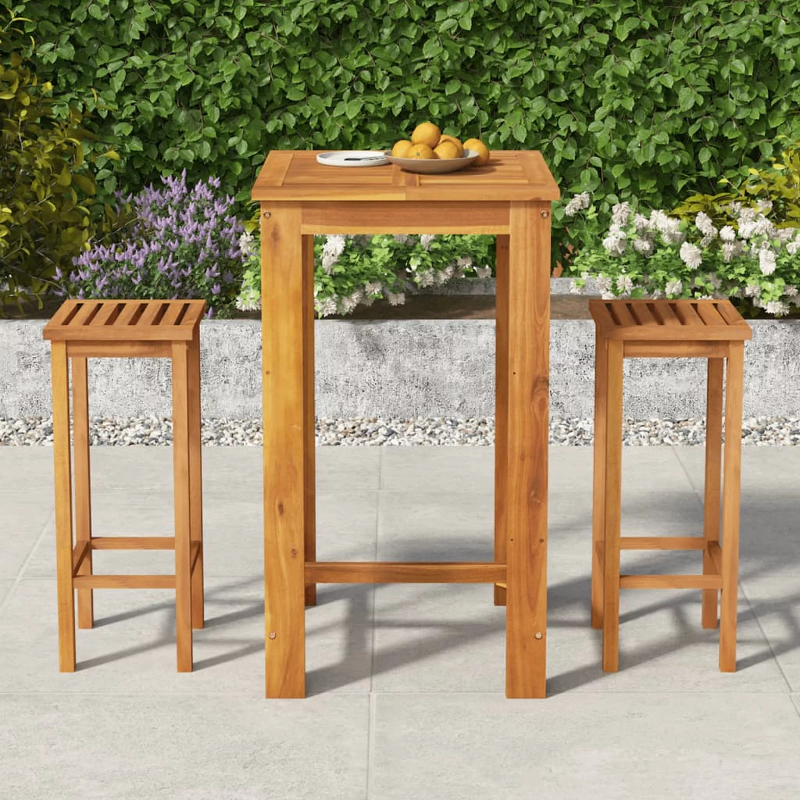 Andoer parcel,Table And Set Patio Table Patio Furniture Patio SetPatio 3 Piece Patio Set 3154386 Set Wood Stool Chairs Wooden Camerina Vidaxl Patio Bar Chairs Counter Pub Counter Pub Table