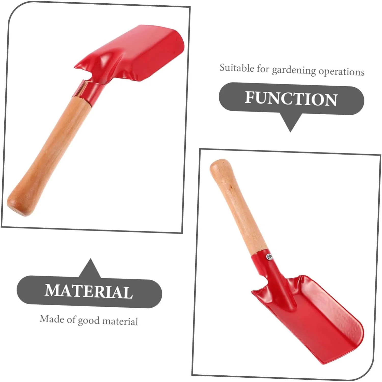 2pcs Wooden Handle Shovel Hand Tools Gardening Shovel Tool Gardening Soil Dig Tool Gardening Iron Shovel Small Gardening Shovel Garden Trowel Wrought Iron Gardening Supplies