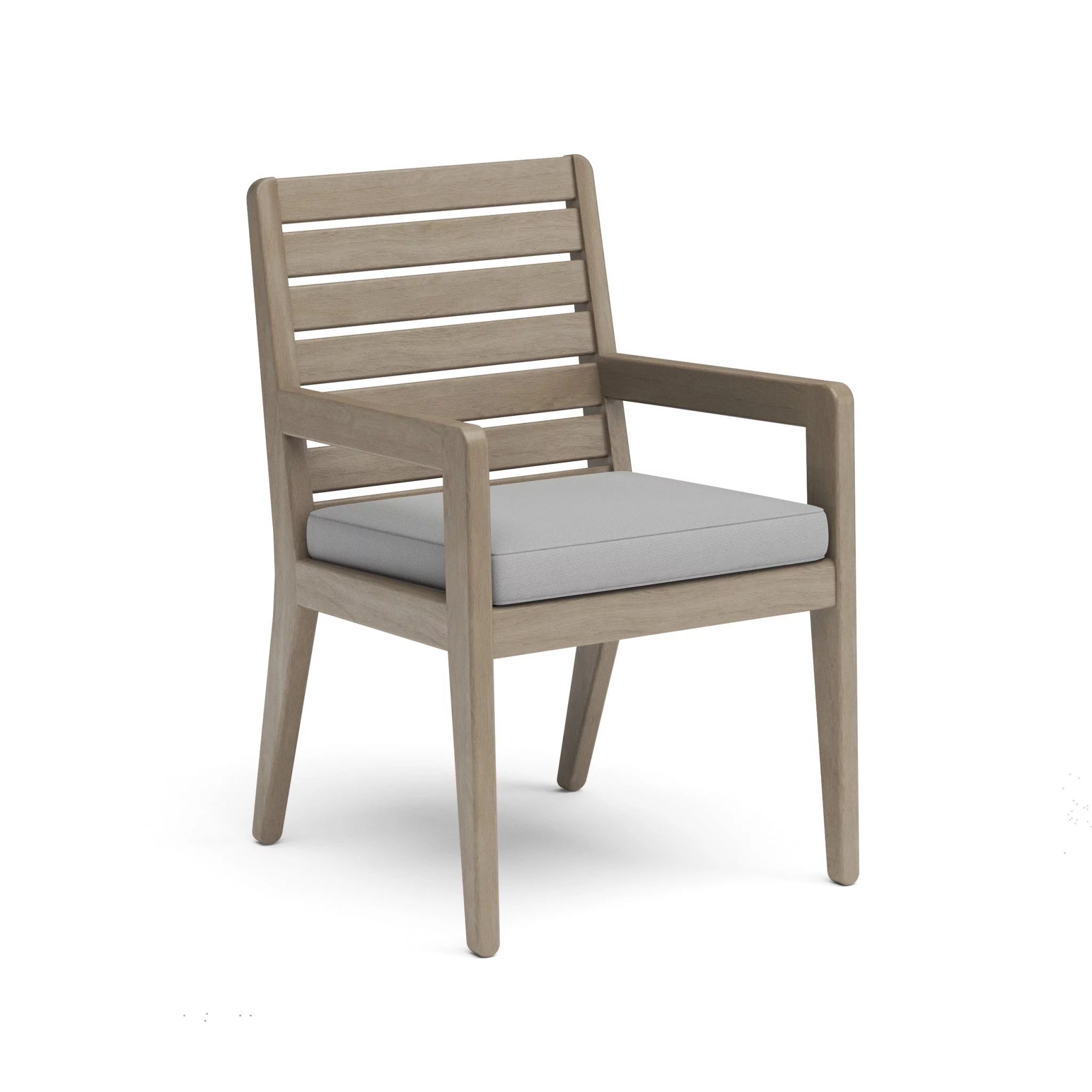 Homestyles Sustain Wood Outdoor Dining Armchair Pair in Gray