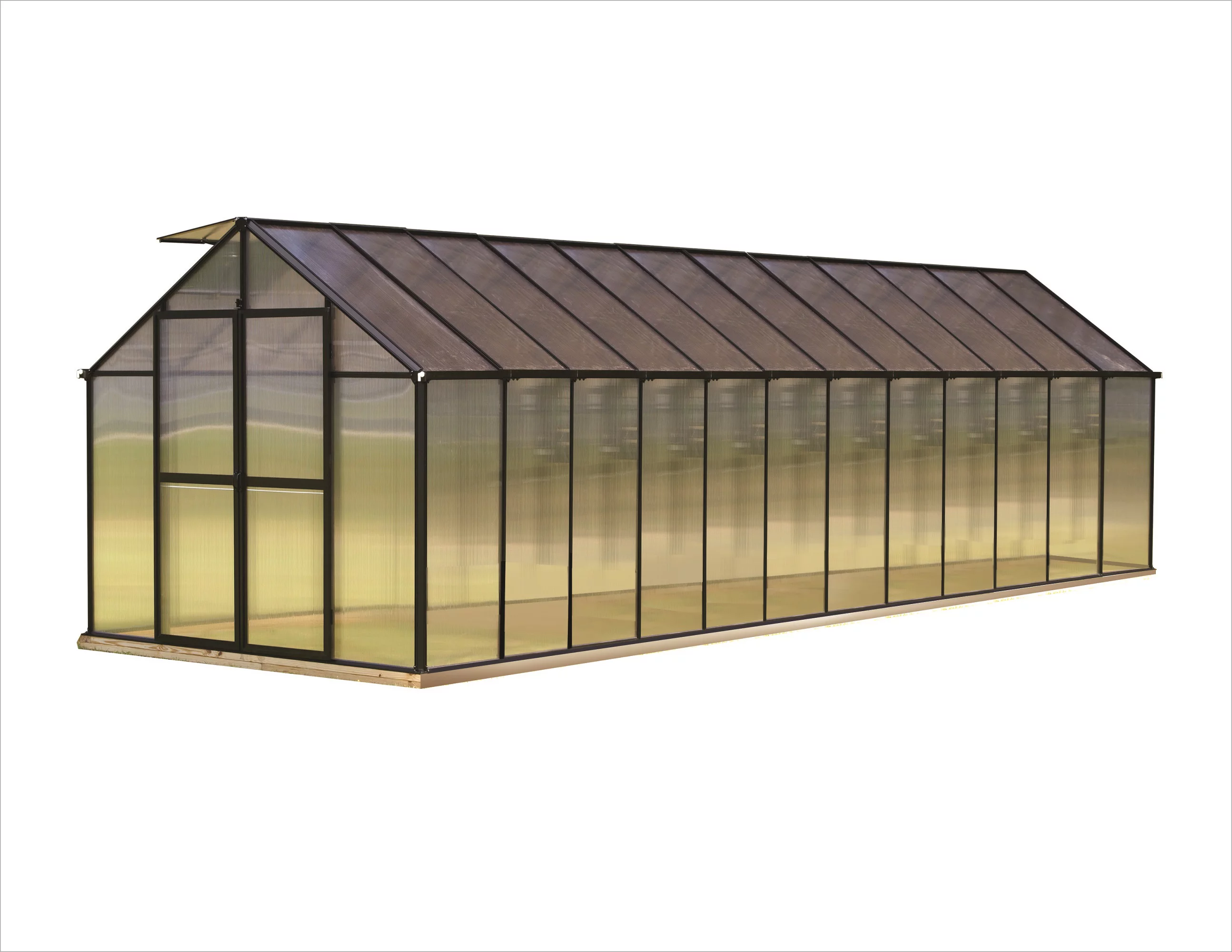 Monticello 8FT x 24FT Black Greenhouse