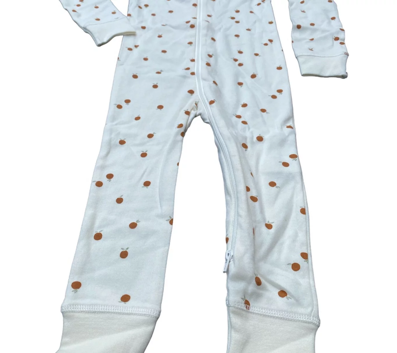 Quincy Mae Toddler Nectarine Brushed Jersey Zipper Pajama Jumpsuit 2-3 years