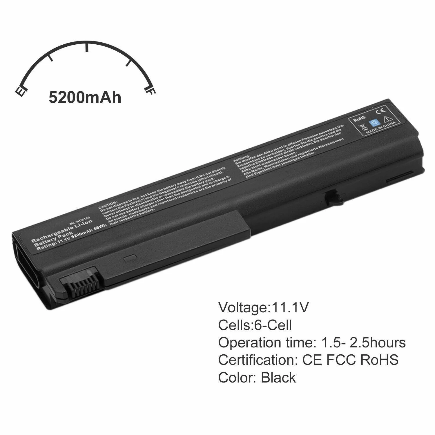 Battery For Hp Compaq HSTNN-IB16 6510b NC6115 6910p NC6100 395791-761 396751-001