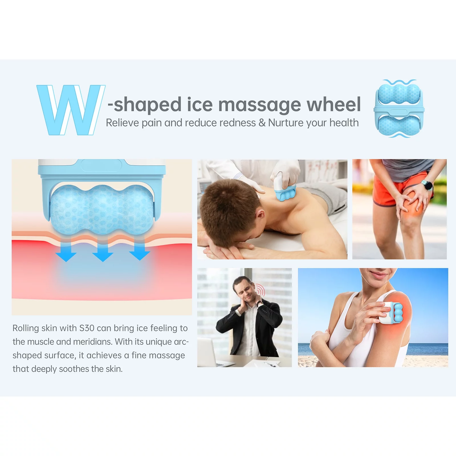 Relaxation tool,Roller Body Iced Ice Roller Body Iced Wheel Iced Wheel Wrinkles Roller - And Puffiness Care Wrinkles And Puffiness - Relaxation Tool - And Body Puffiness Care Tools