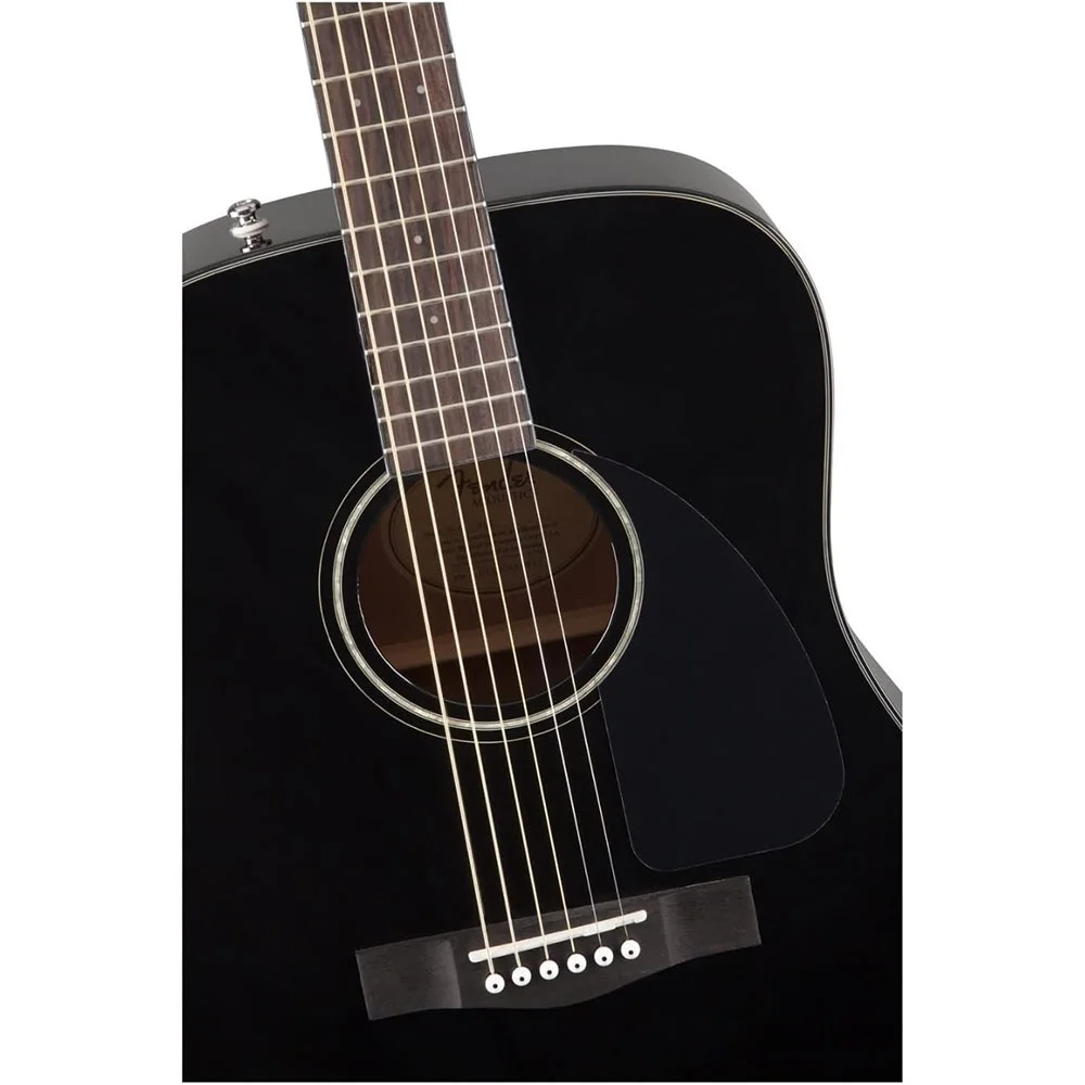 Fender CD-60 Dreadnought Acoustic Guitar (V3) with Case, Walnut Fingerboard, Black