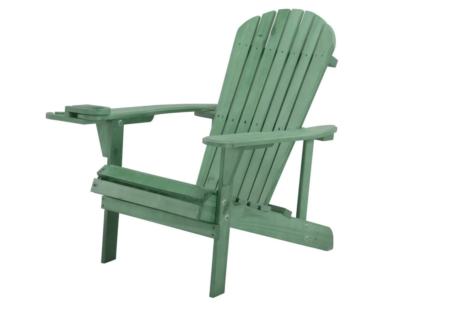 W Unlimited  Earth Collection Adirondack Chair with Phone & Cup Holder, Sea Green - 4 Piece