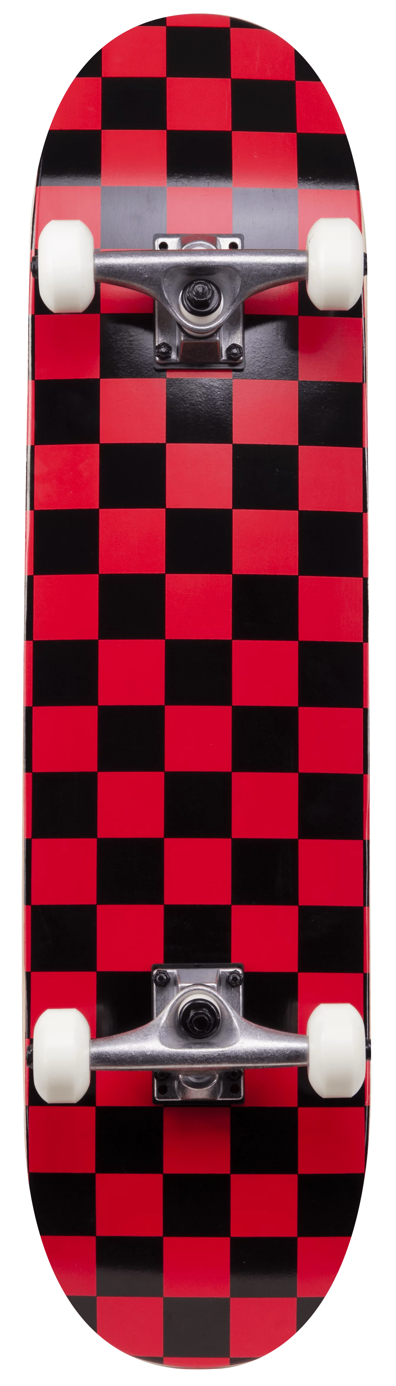 Runner Sports Complete Full Size Maple Checkerboard Deck Skateboard - Red