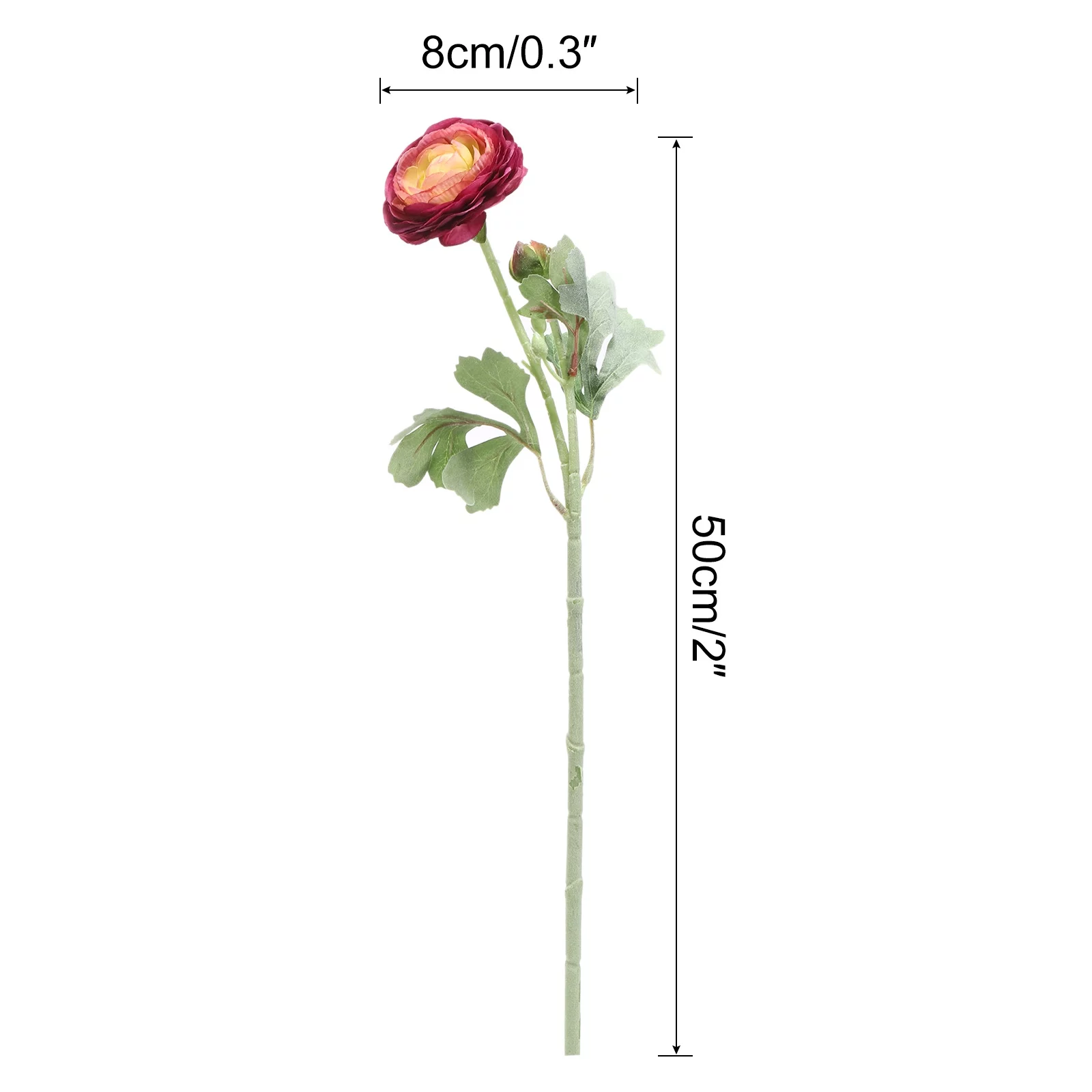 Uxcell Artificial Ranunculus Flowers, 6 Stems Faux Permanent Flower Floral Arrangements Bouquet, Purple