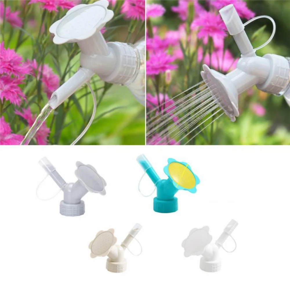 2 In 1 Plastic Water Sprinkler Nozzle Home Garden Flower Plant Waterers Bottle Watering Cans Sprinkle Portable Sprinkler Nozzle
