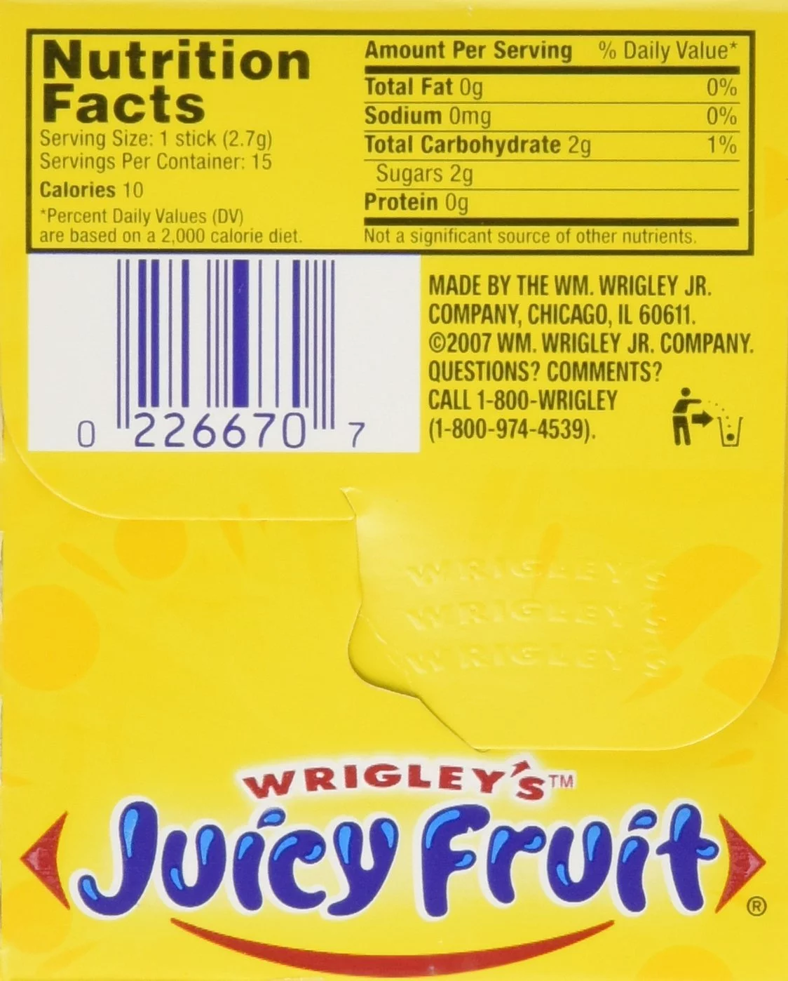Wrigley,S Juicy Fruit Slim Pack, 14 Ounce