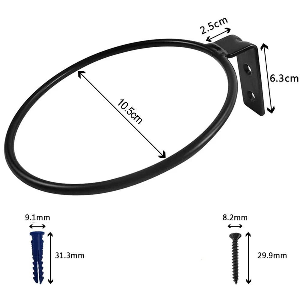 1X Plant Flower Pot Wall Mounted Ring Holder Garden Hang Basket Bracket