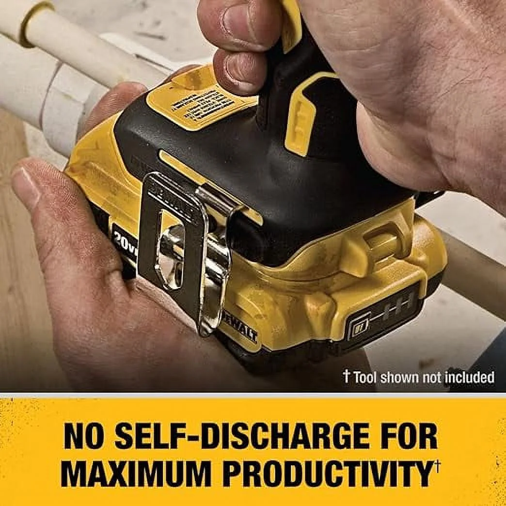 Open Box DEWALT 20V MAX Compact Lithium-Ion 2.0Ah Battery Pack DCB203 - BLACK/YELLOW