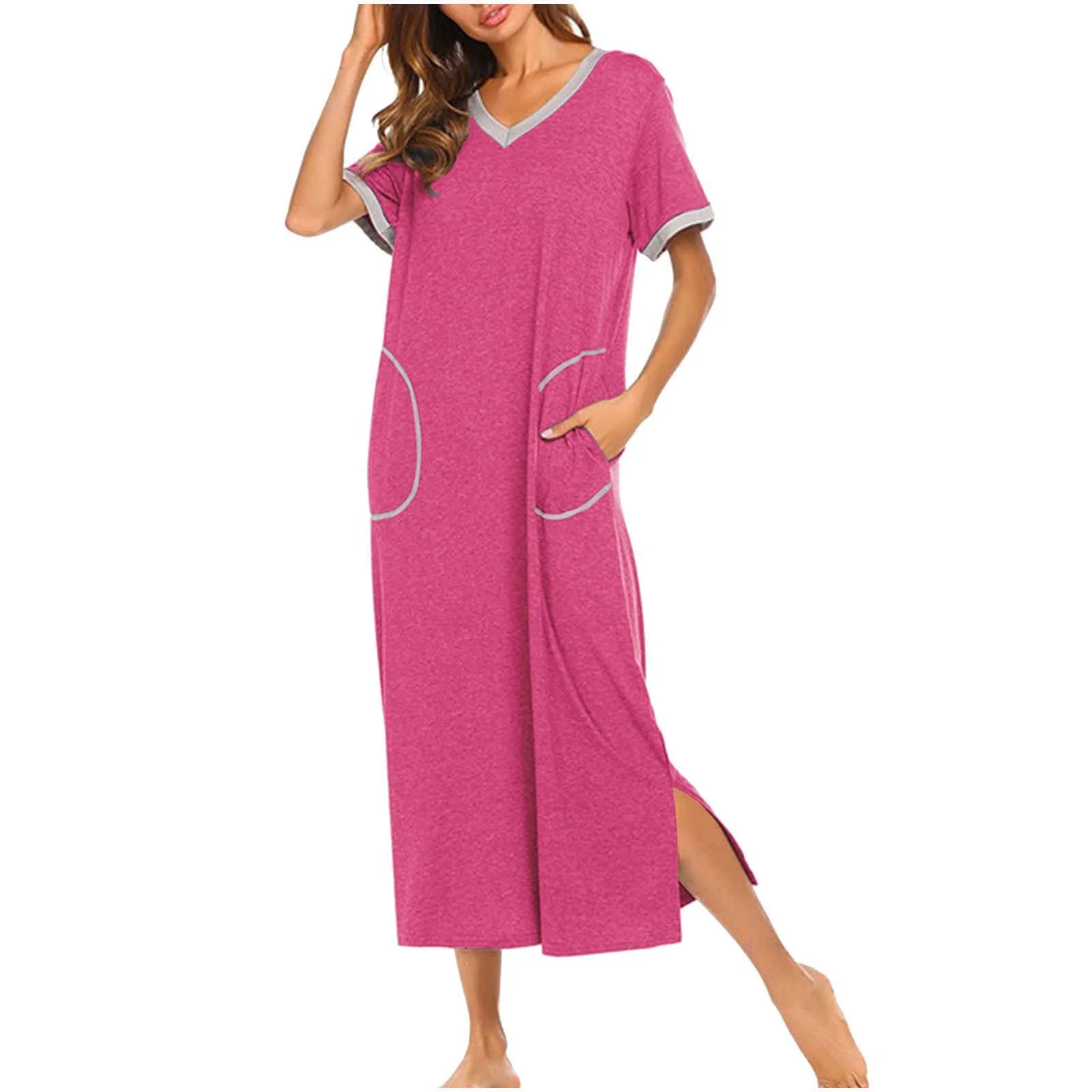 Spring Maxi Skirt Short Women’S Dress Nightgown Sleepwear Sleeve Ultra Soft Nightshirt Full Length Women'S Dress Skirt With Shorts Underneath Girls