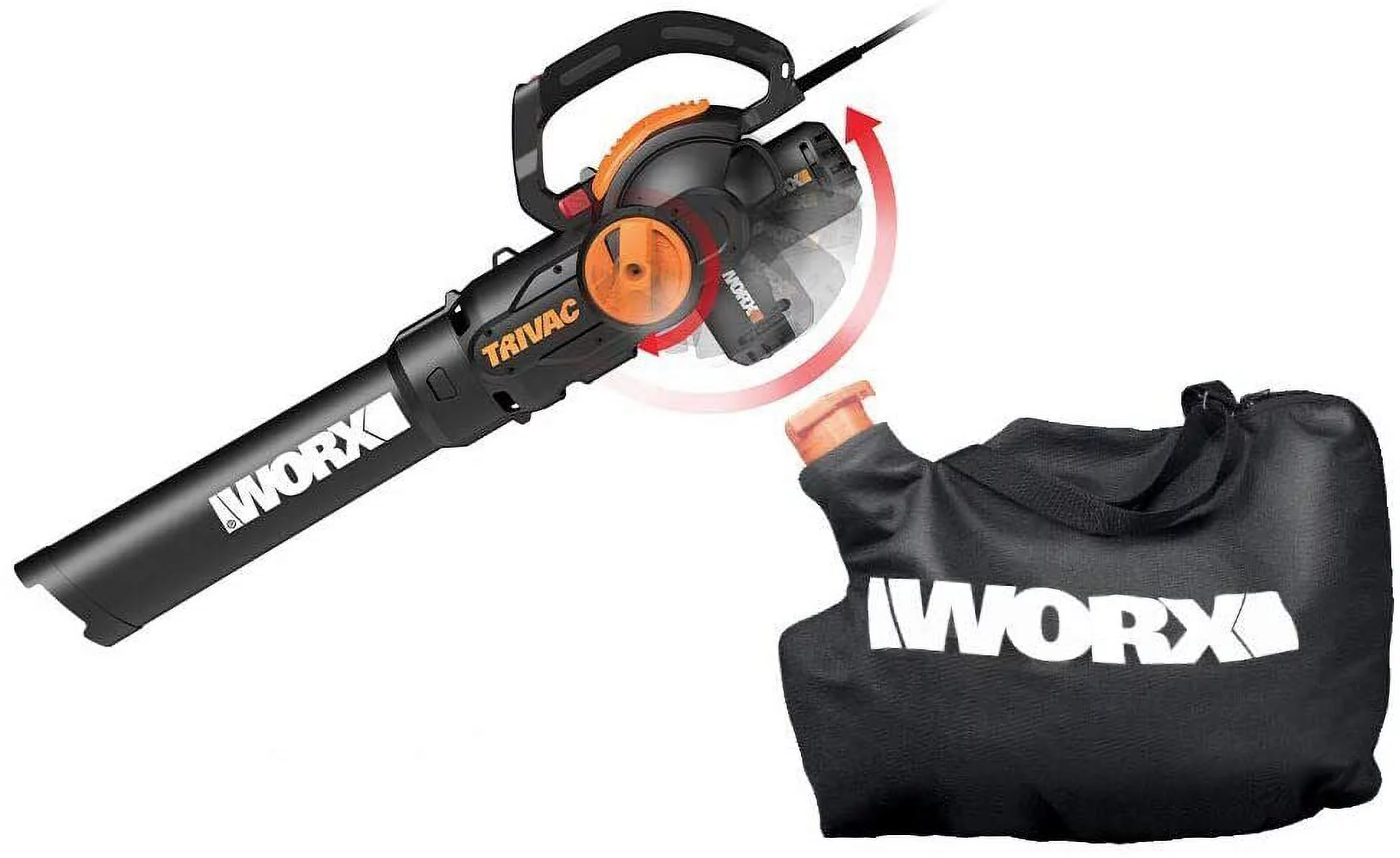 Worx WG514 3-in-1 TriVac Deluxe 2.0 Electric Blower/Mulcher/Vacuum
