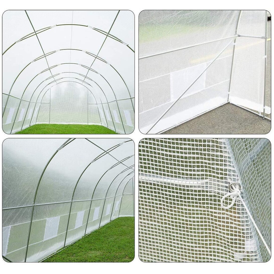 EROMMY 26' x 10' x 7' Greenhouse Large Gardening Tent,White - 10 X 20