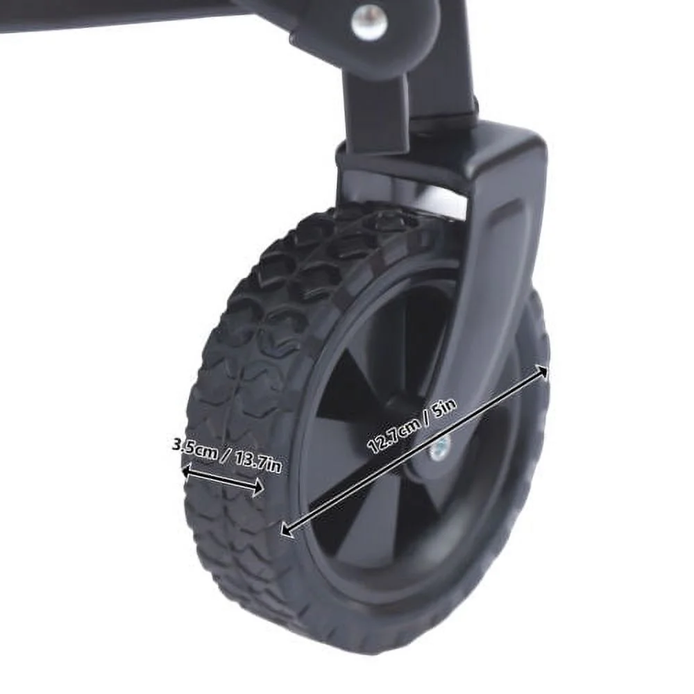 Folding Camping Trolley with 176 LBS, Heavy Duty Festival Trolley, Big Wheels