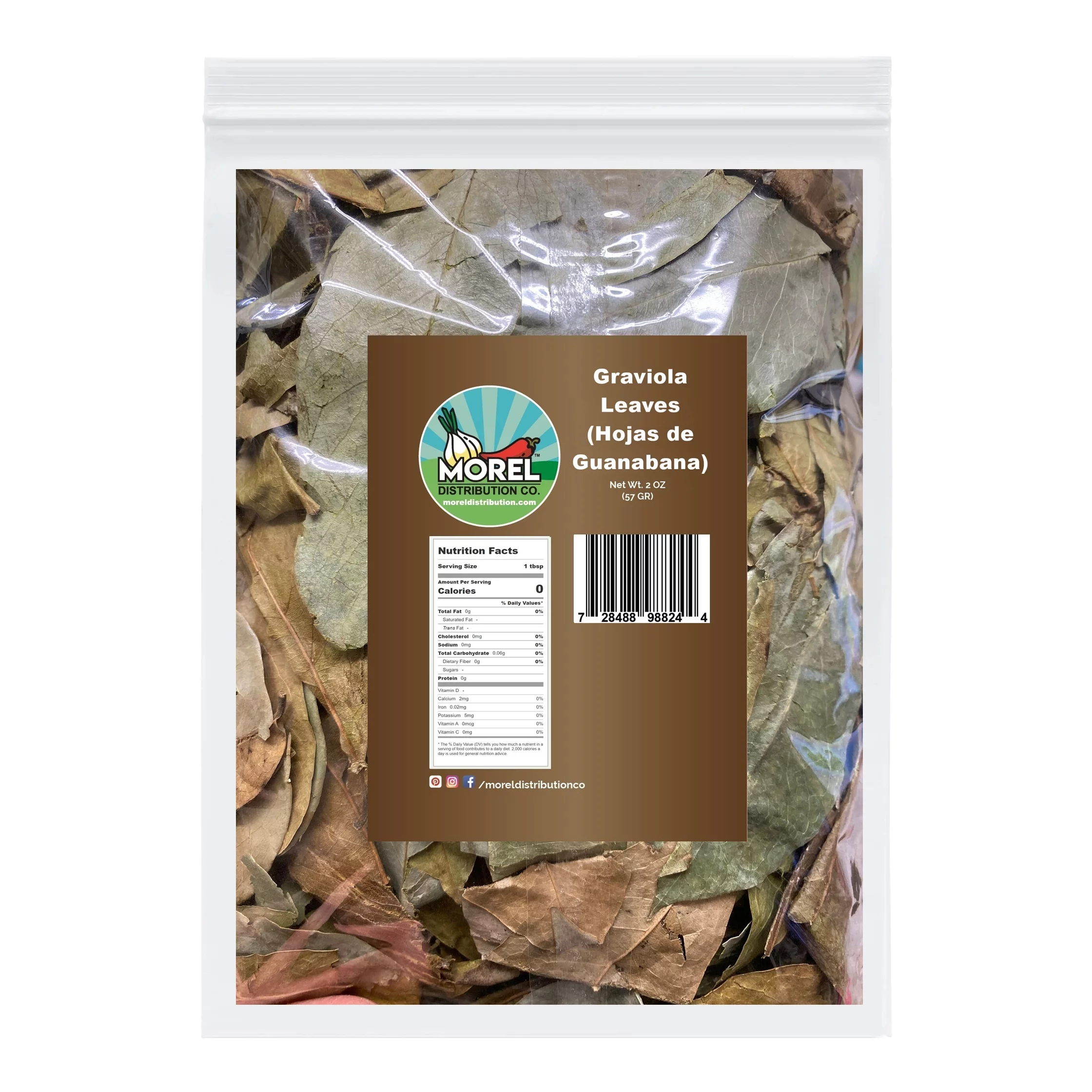 Dried Graviola Leaves, Dried Soursop Tea Leaves, Hojas de Guanabana 2 oz