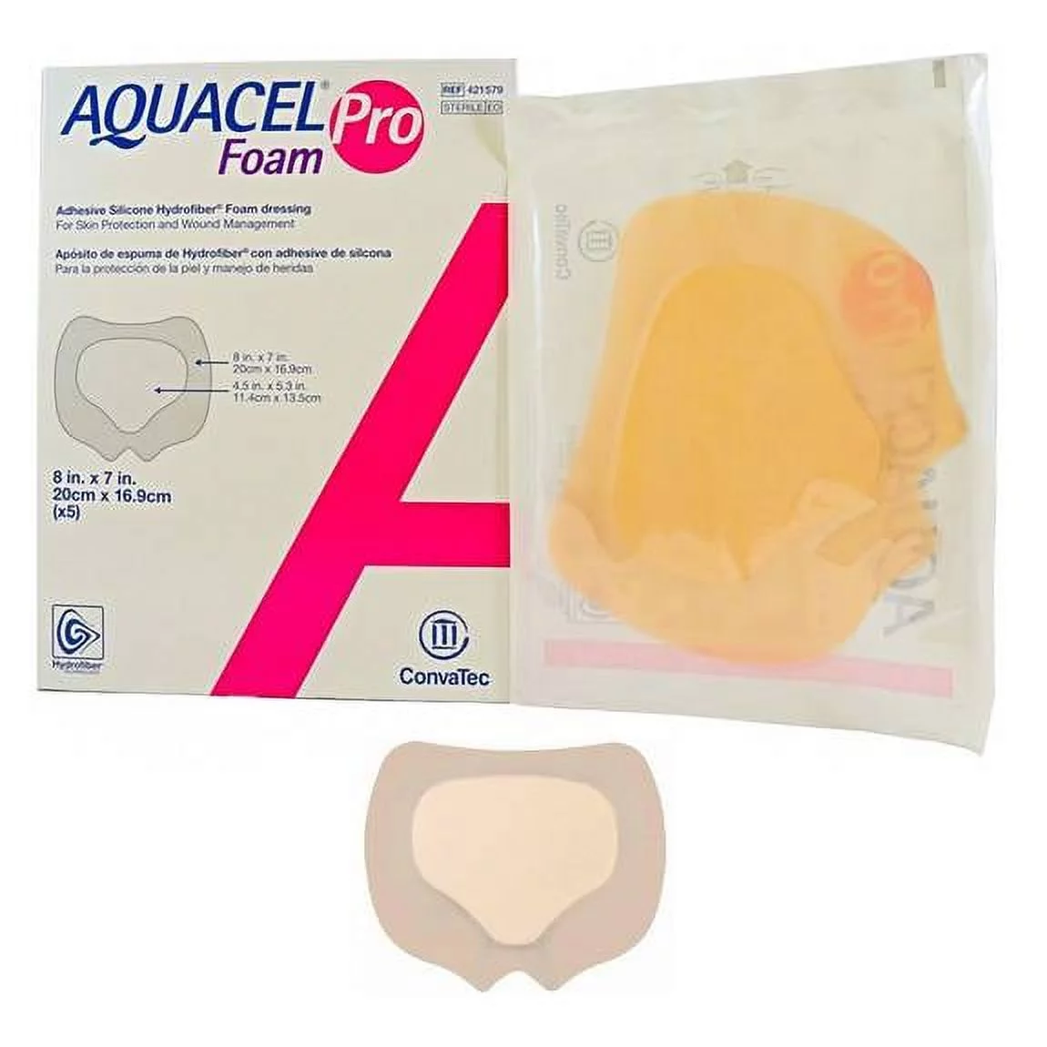 Aquacel Foam Pro Adhesive Dressing, Sacral, 8