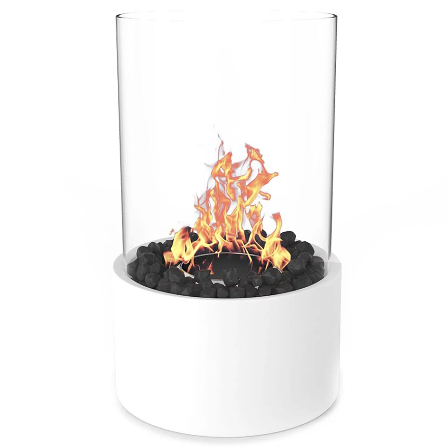 Regal Flame Eden Ventless Fire Pit Tabletop Portable Fire Bowl Pot Bio Ethanol Fireplace in White